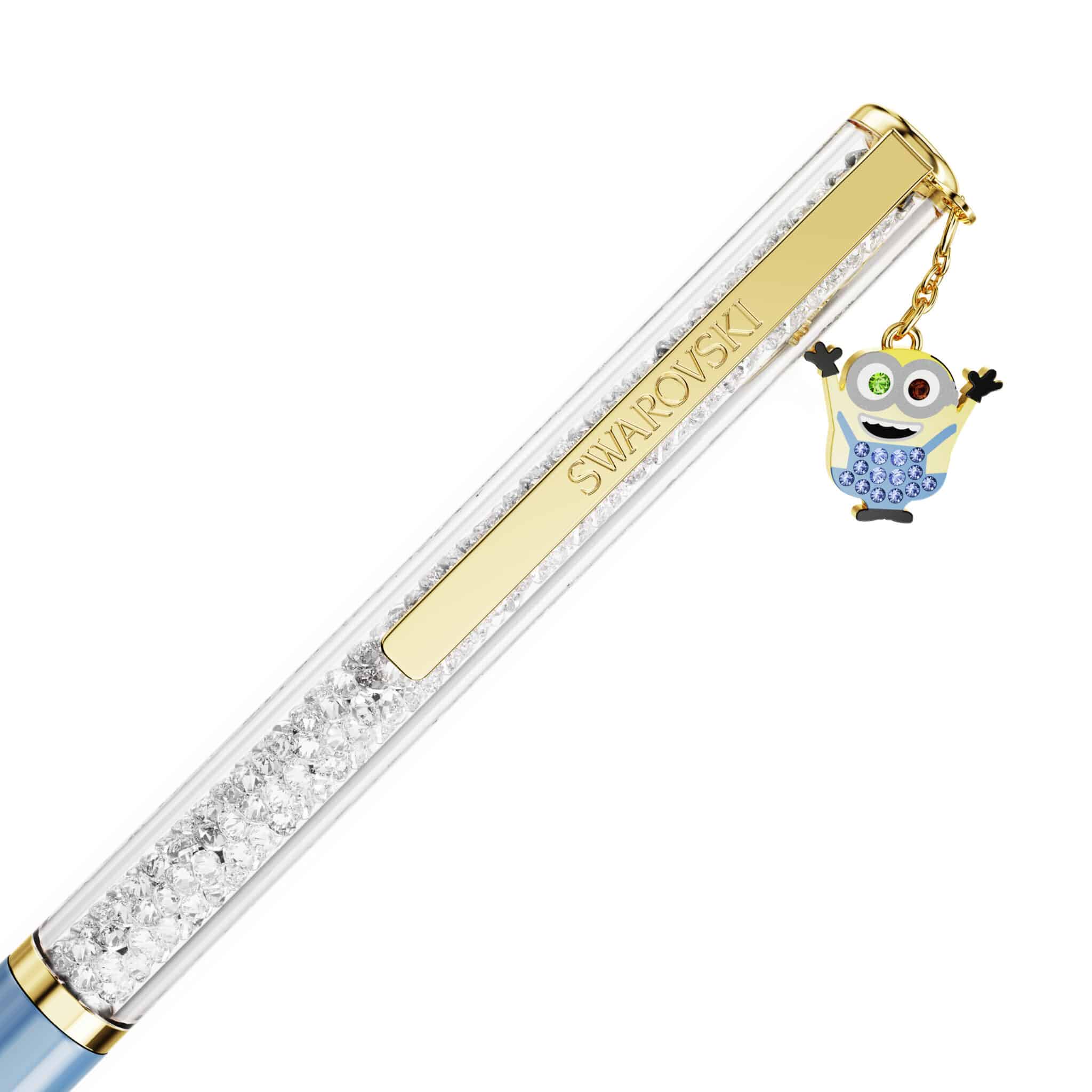 Swarovski Crystalline Ballpoint Pen, Minions, Blue, Gold-tone plated -Swarovski