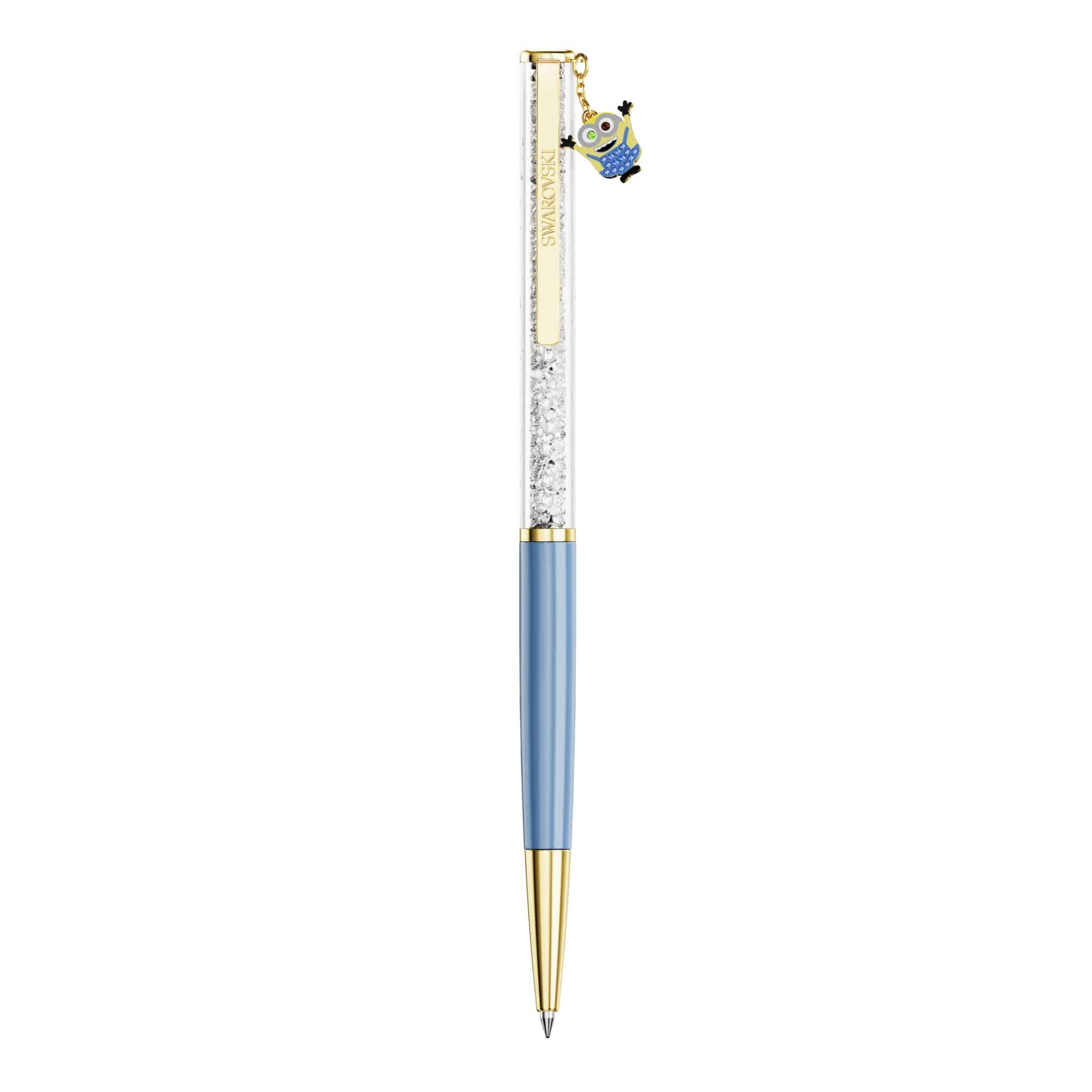 Swarovski Crystalline Ballpoint Pen, Minions, Blue, Gold-tone plated -Swarovski