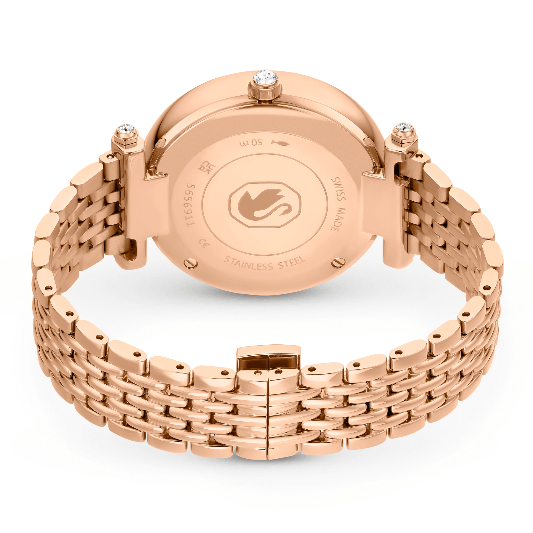 Swarovski Crystalline Wonder Watch Metal bracelet, Rose gold tone, Rose gold-tone finish -Swarovski
