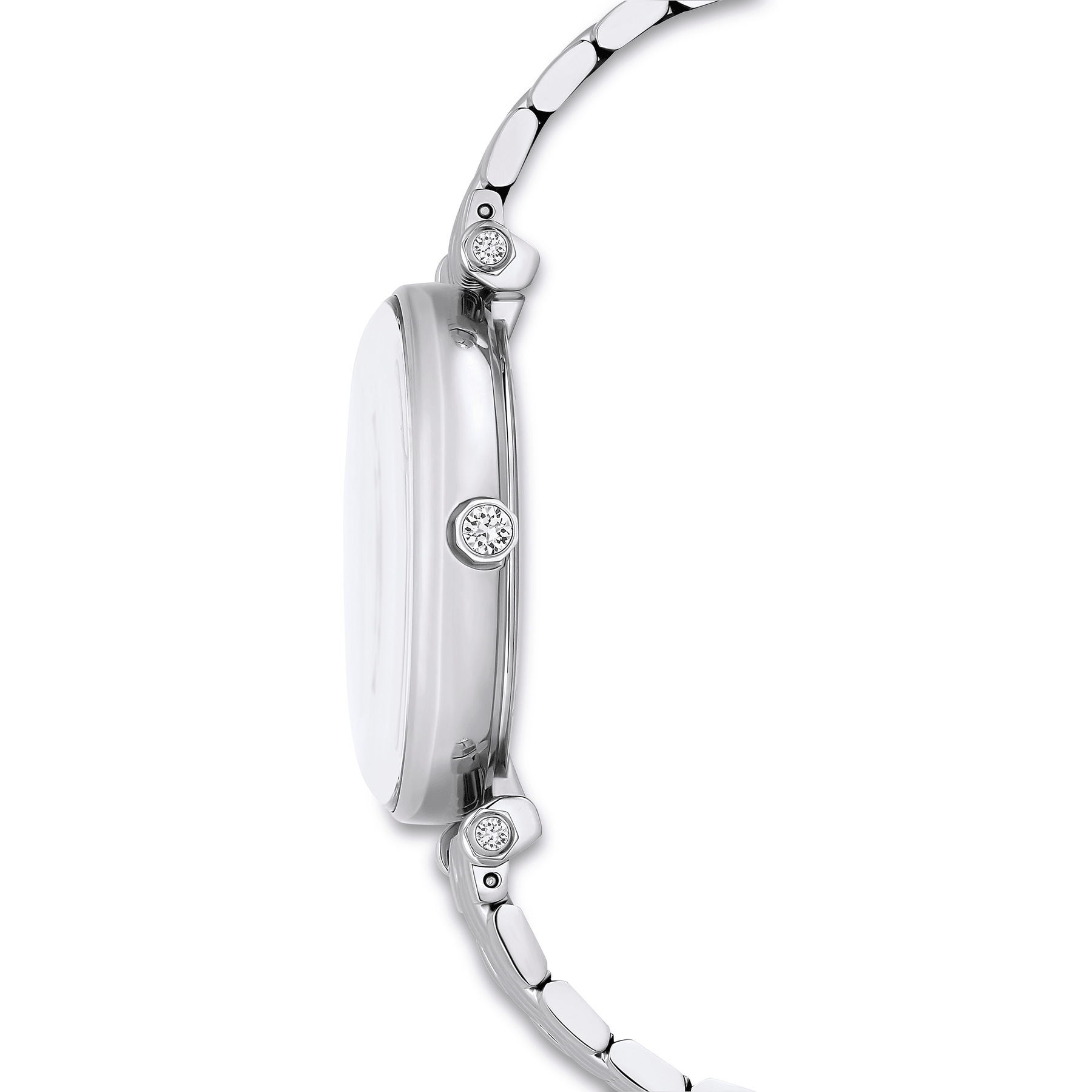 Swarovski Crystalline wonder watch Swiss Made, Metal bracelet, Silver tone, Stainless steel -Swarovski