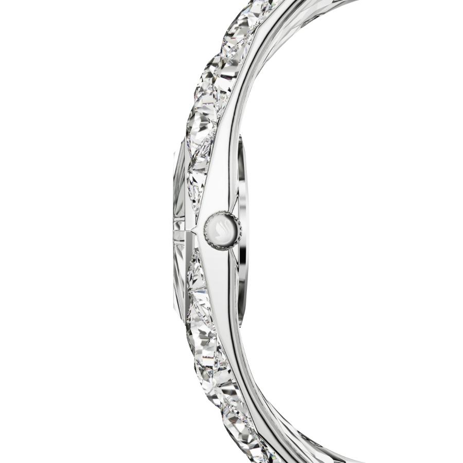 Swarovski Curiosa Bangle Watch, Swiss Made, Crystal Bracelet, Silver Tone, Stainless Steel -Swarovski