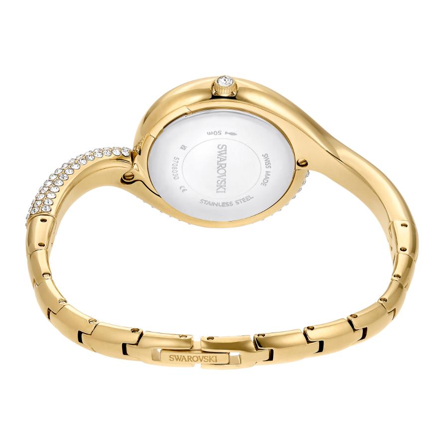 Swarovski Dextera Asymmetric Watch, Swiss Made, Metal bracelet, Gold tone, Gold-tone Finish -Swarovski
