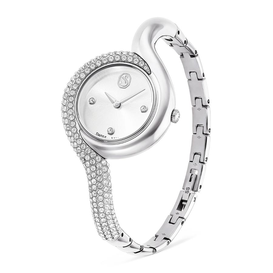 Swarovski Dextera Asymmetric Watch, Swiss Made, Metal Bracelet, Silver Tone, Stainless Steel -Swarovski