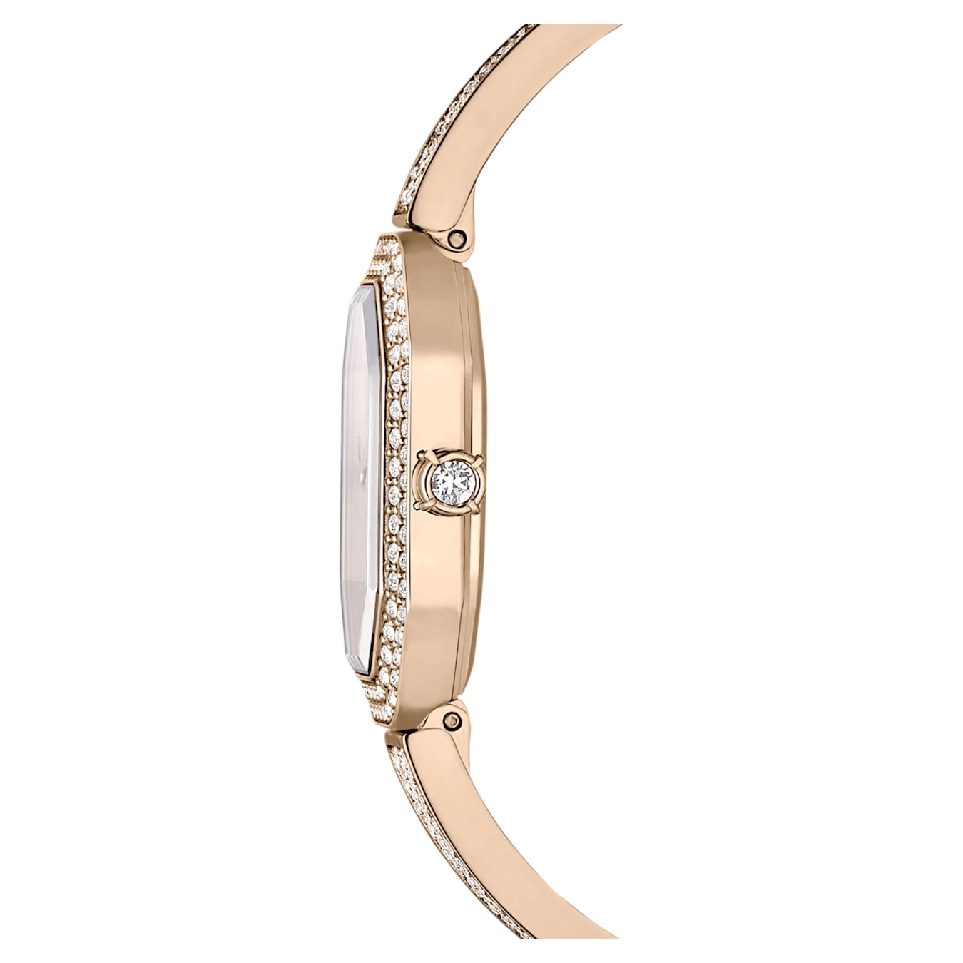Swarovski Dextera Bangle Watch Swiss Made Metal Bracelet Gold Tone Champagne Gold-Tone Finish -Swarovski
