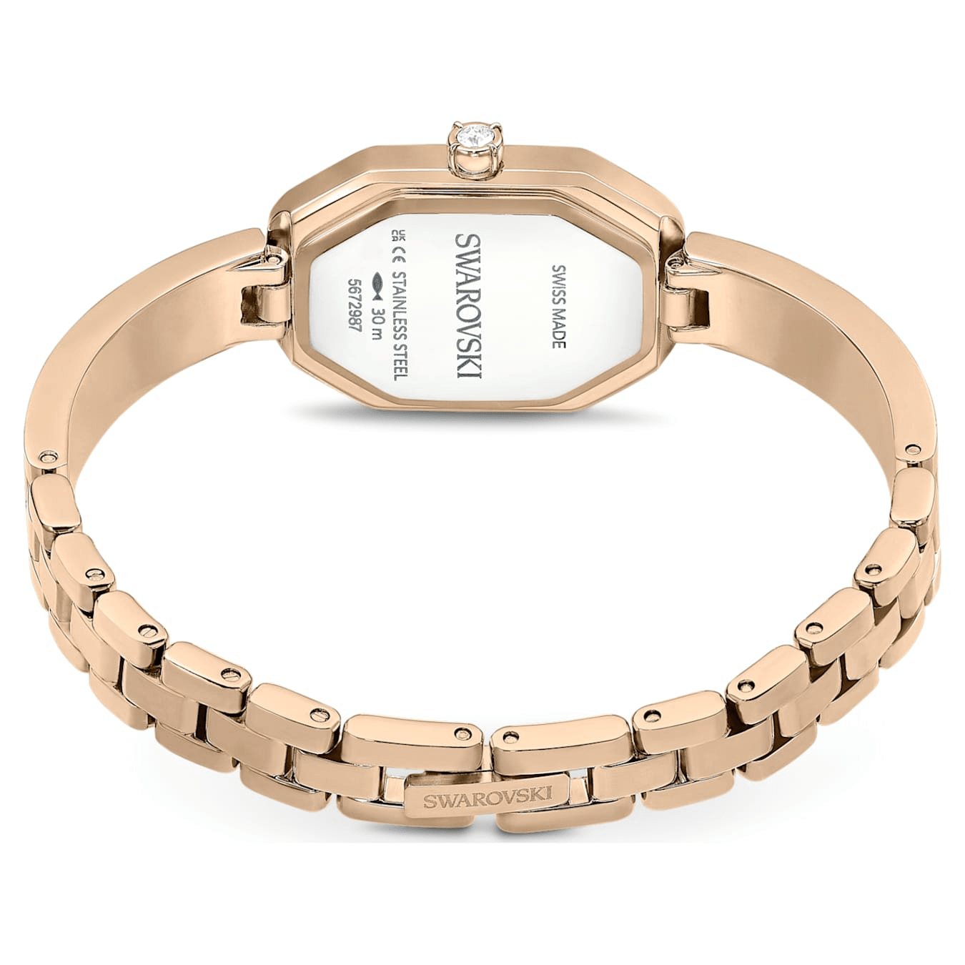 Swarovski Dextera Bangle Watch Swiss Made Metal Bracelet Gold Tone Champagne Gold-Tone Finish -Swarovski