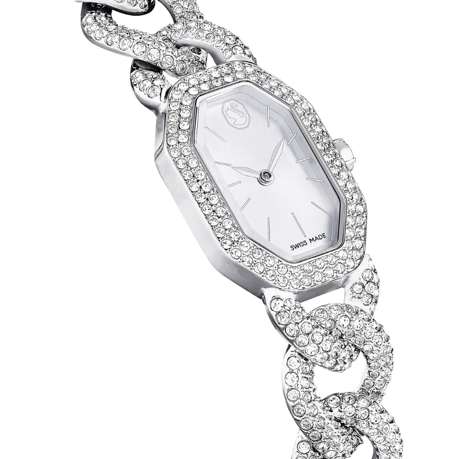 Swarovski Dextera Chain Watch, Swiss Made, Crystal Bracelet, Silver Tone, Stainless Steel -Swarovski