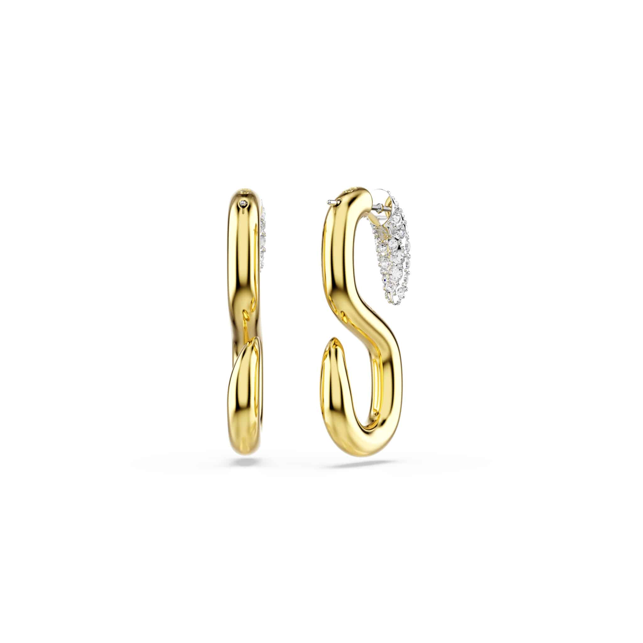 Swarovski Dextera Earrings, Round cut, White, Mixed metal finish -Swarovski