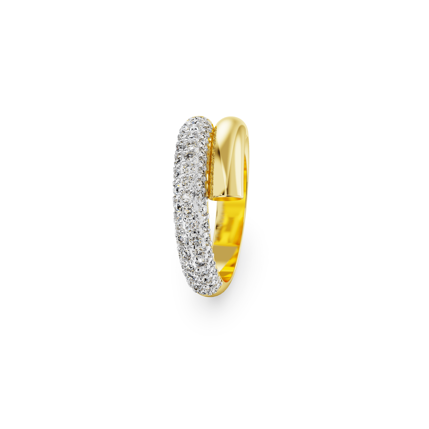 Swarovski Dextera ring White, Gold-tone plated -Swarovski