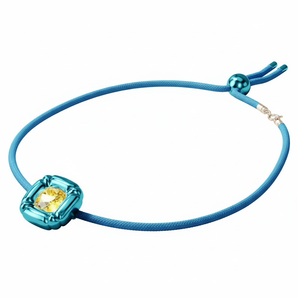 Swarovski Dulcis Choker Necklace, Cushion Cut Crystals, Blue -Swarovski