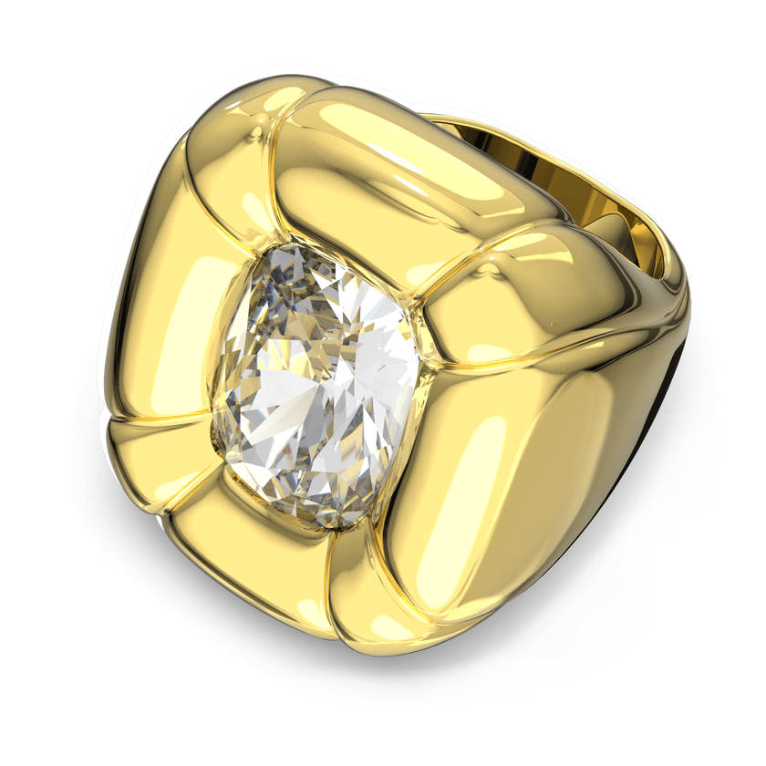 Swarovski Dulcis Cocktail Ring Cushion Cut, Gold tone, Gold-tone Plated -Swarovski