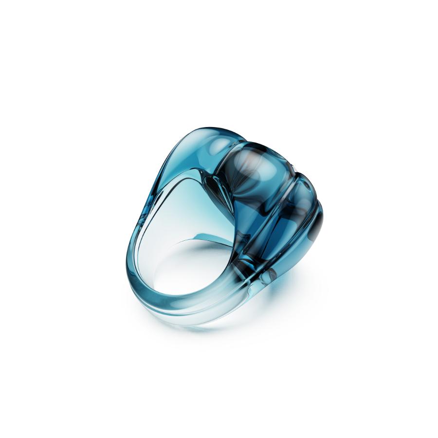 Swarovski Dulcis Cocktail Ring, Heart Cut, Pavé, Heart, Blue -Swarovski