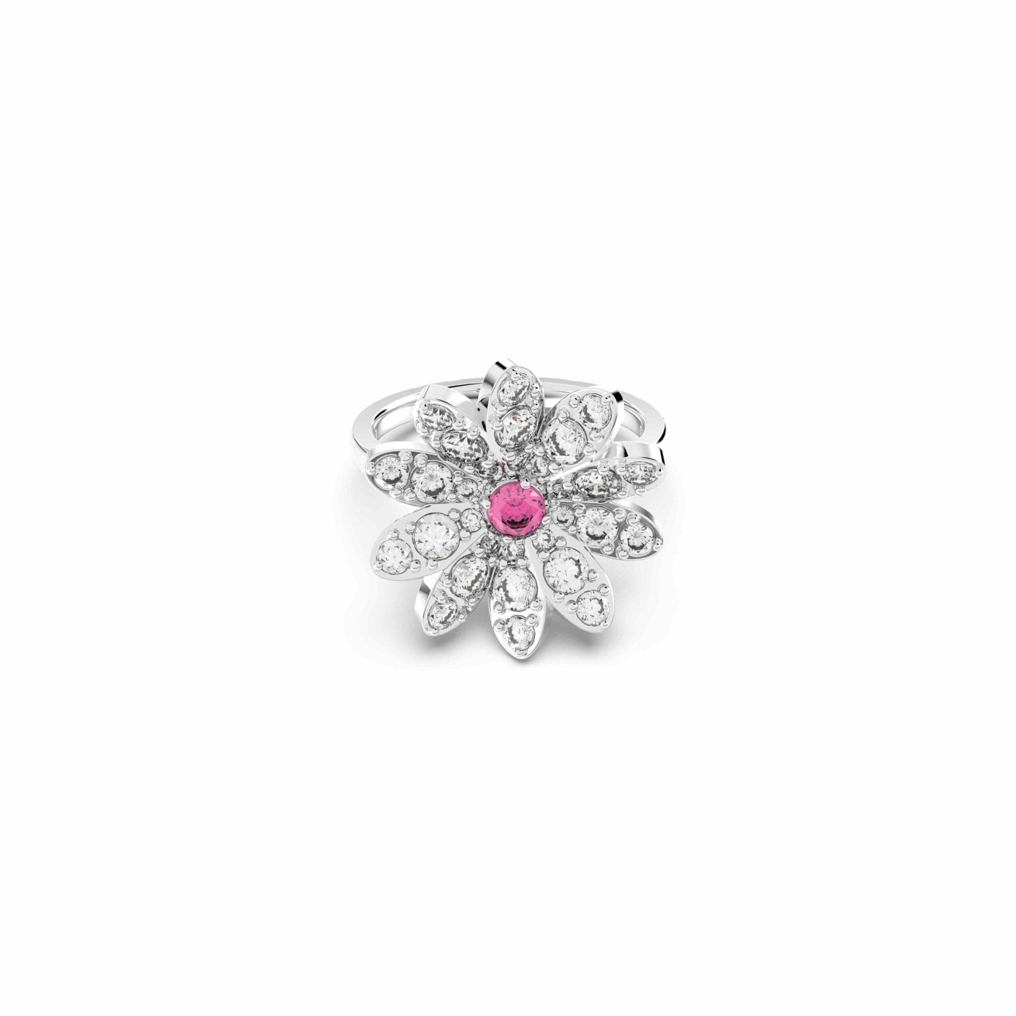 Swarovski Eternal Flower Ring, Pink, Mixed Metal Finish -Swarovski