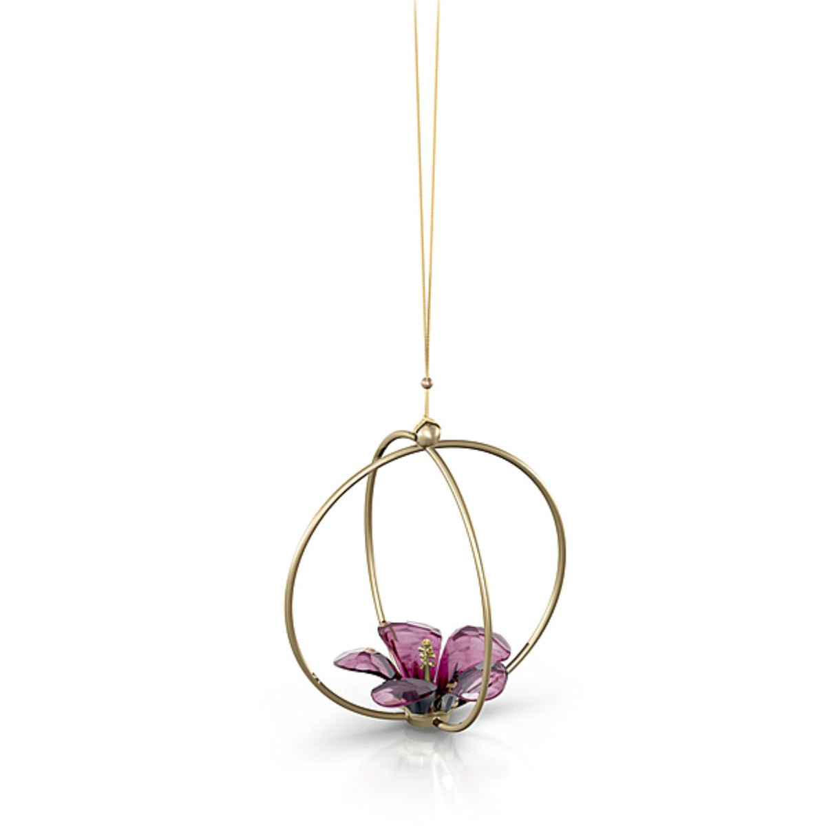 Swarovski Garden Tales Ball Ornament Hibiscus -Swarovski