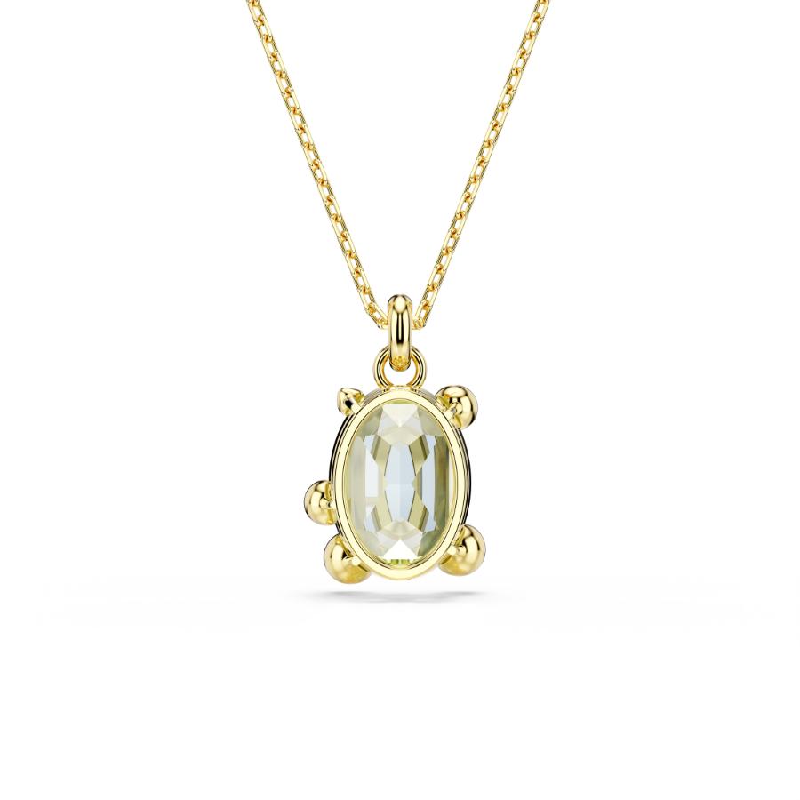 Swarovski Gema Pendant, Mixed Cuts, Multicolored, Gold-tone Plated -Swarovski