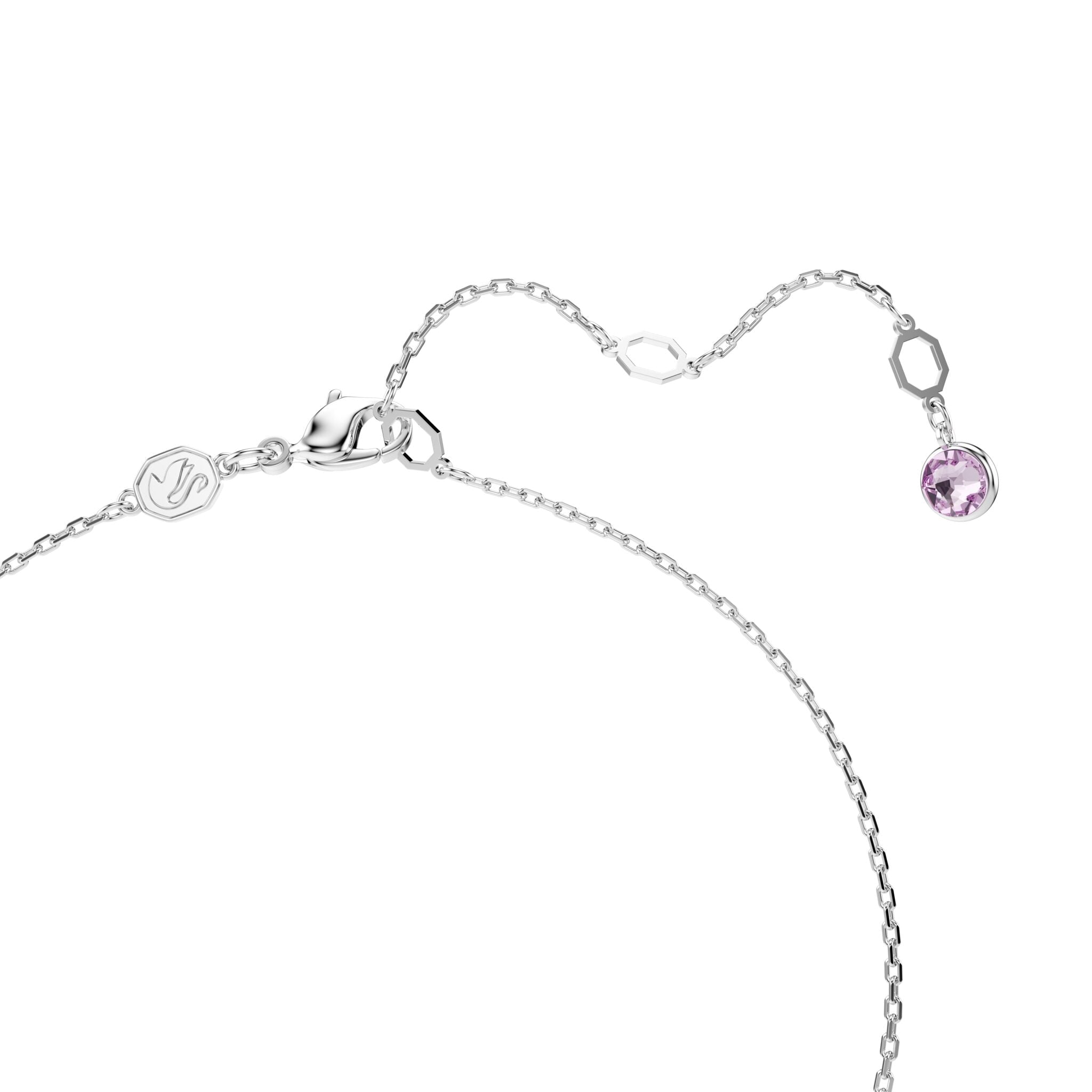 Swarovski Gema Y-shaped Pendant Mixed Cut, Multicolor, Rhodium Plated -Swarovski