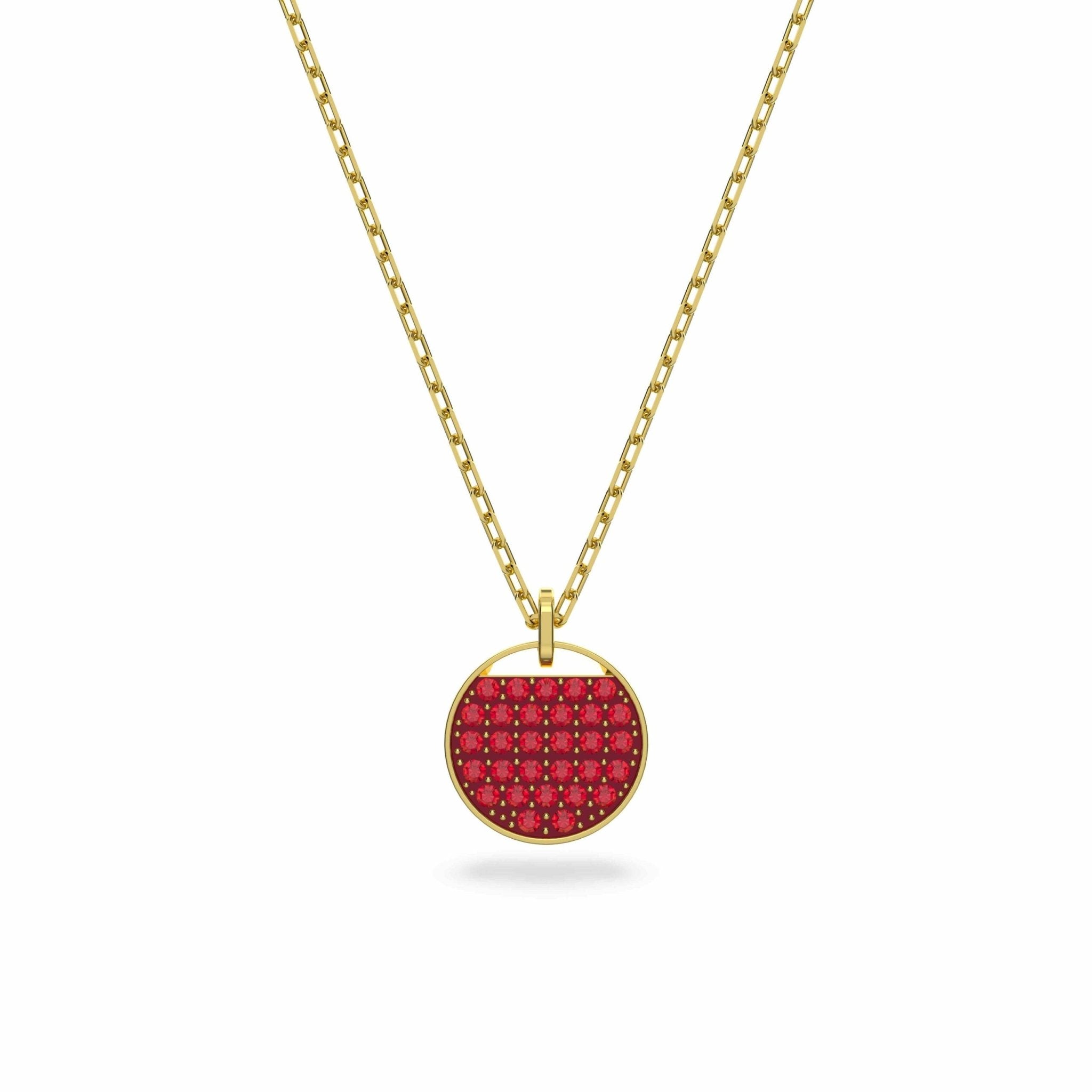 Swarovski Ginger Red Pendant Gold Tone Plated -Swarovski