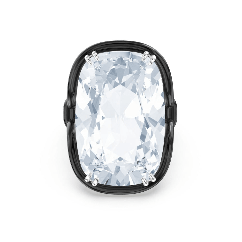Swarovski Harmonia Ring, Oversized Crystal, White, Metal Mix -Swarovski