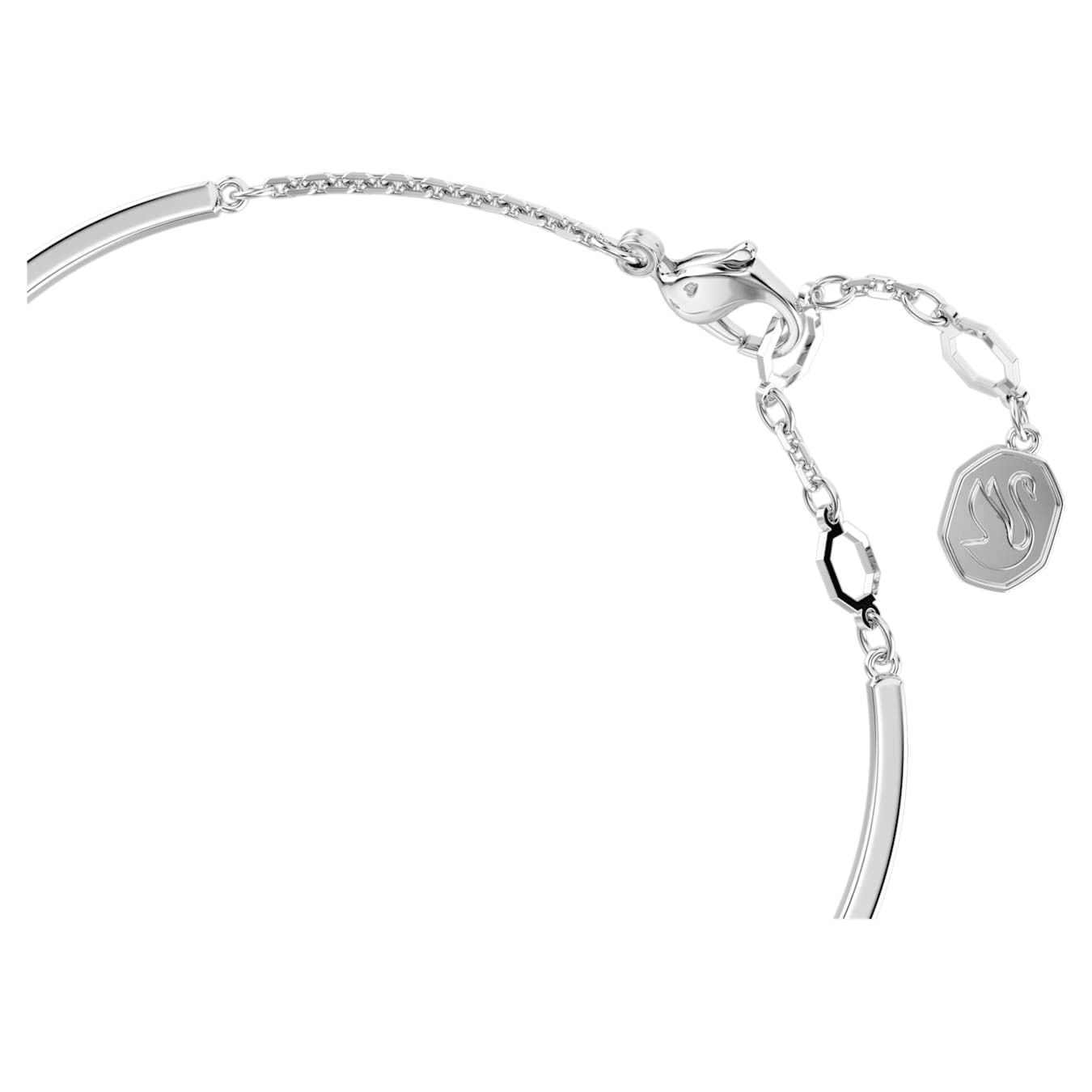 Swarovski Hyperbola Bangle Heart Blue Rhodium plated -Swarovski