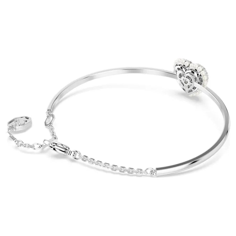 Swarovski Hyperbola Bangle Heart White Rhodium plated -Swarovski
