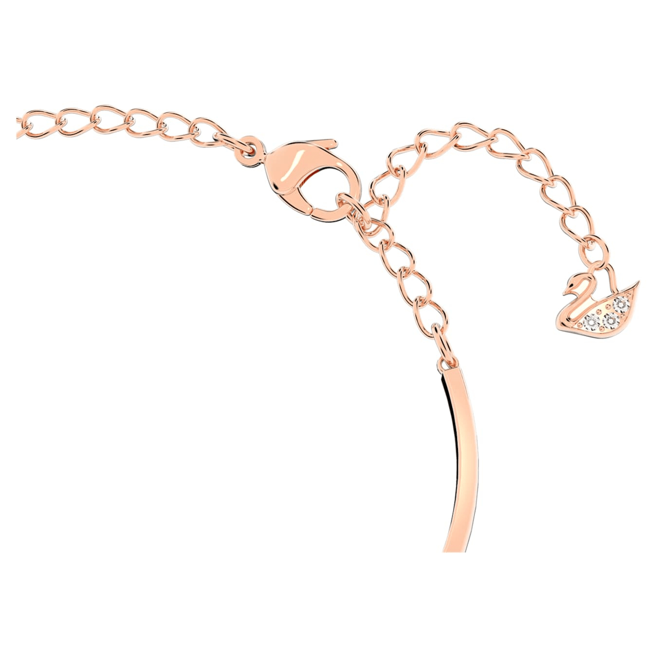 Swarovski Hyperbola bangle Infinity and heart, White, Mixed metal finish -Swarovski
