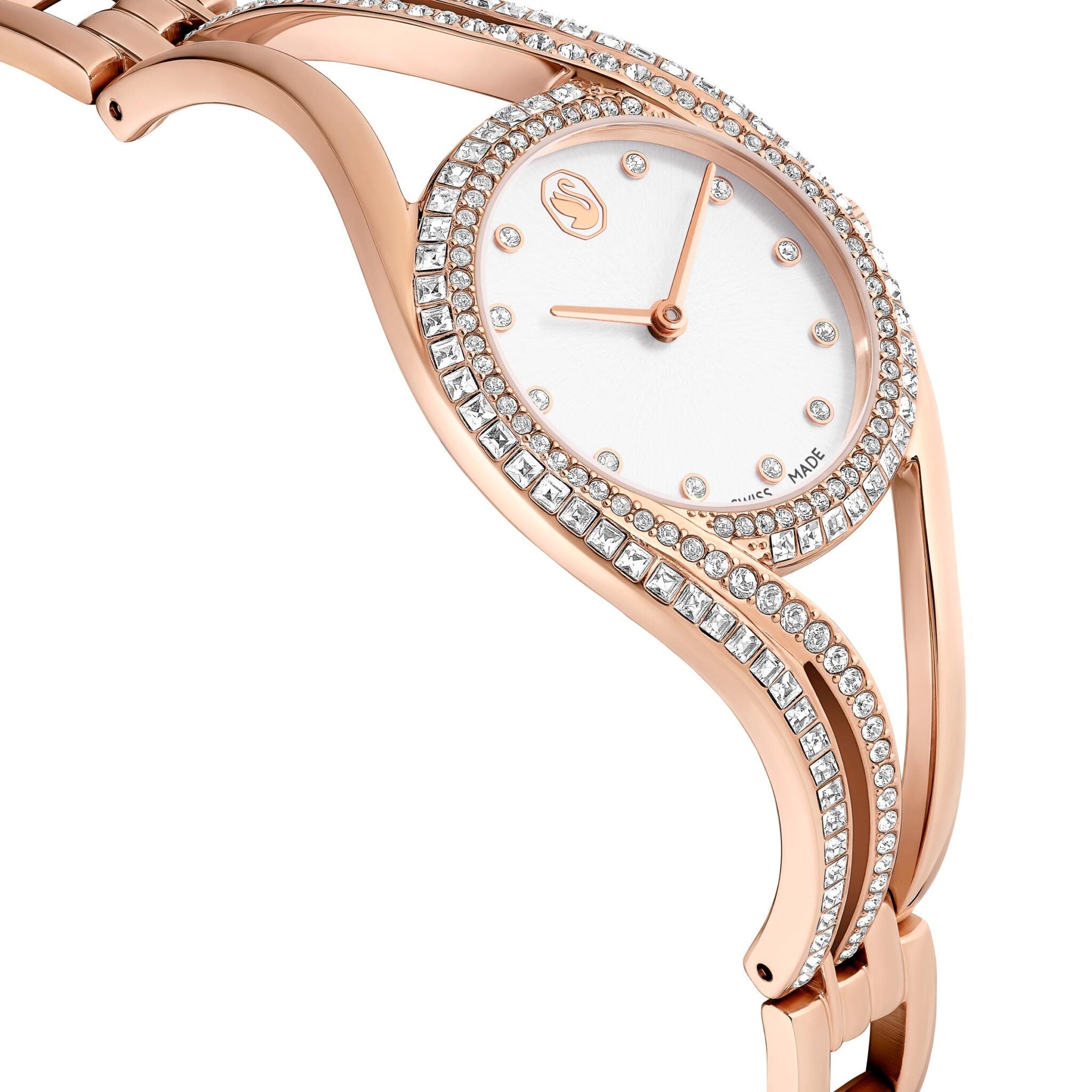 Swarovski Hyperbola Bangle Watch Swiss Made, Rose Gold tone, Rose gold-tone finish -Swarovski