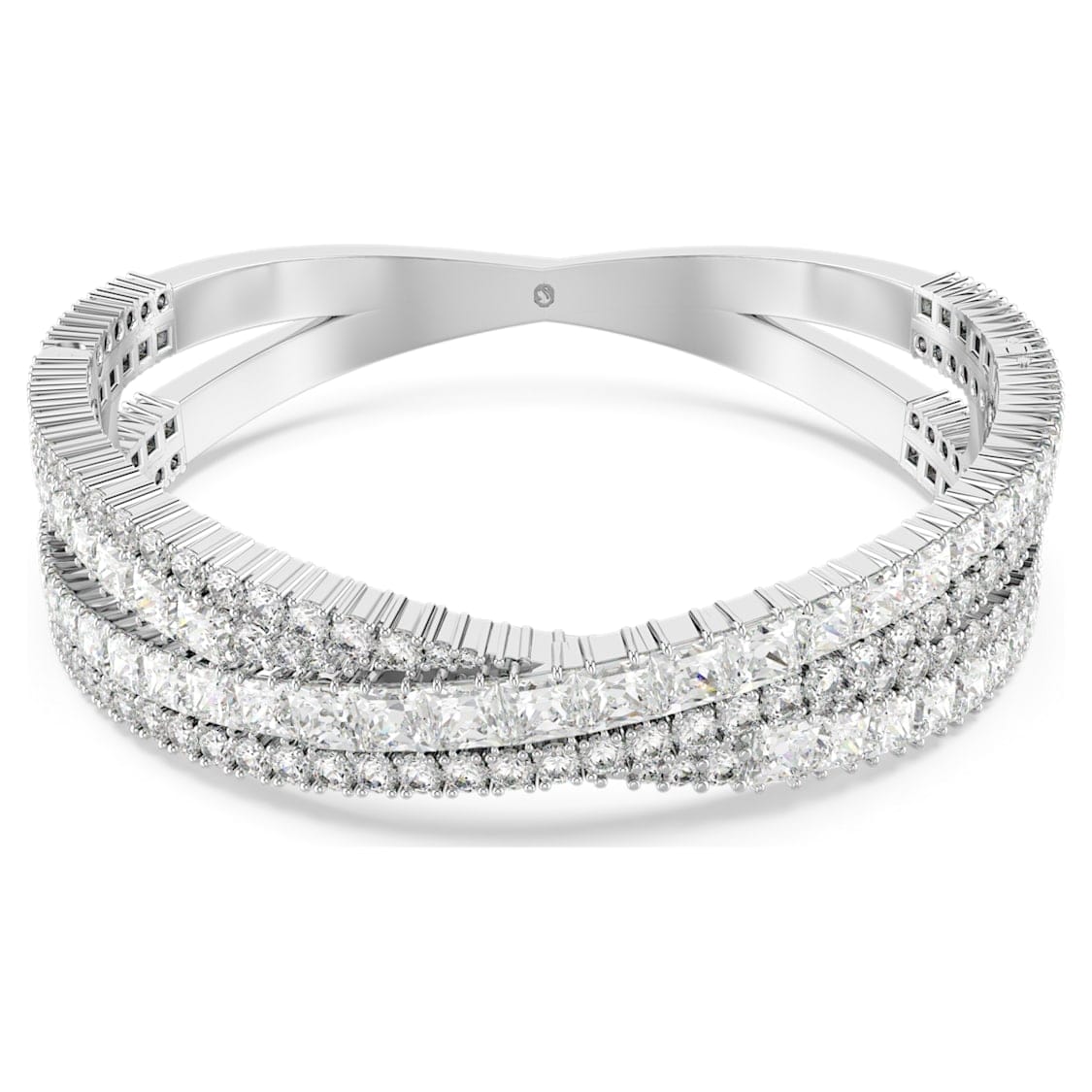 Swarovski Hyperbola Cuff Mixed Cuts Infinity White Rhodium Plated -Swarovski