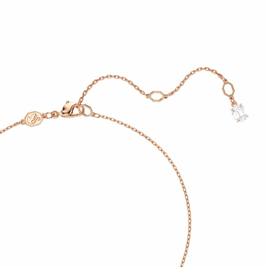 Swarovski Hyperbola Pendant, Mixed Cuts, White, Rose Gold-Tone Plated -Swarovski