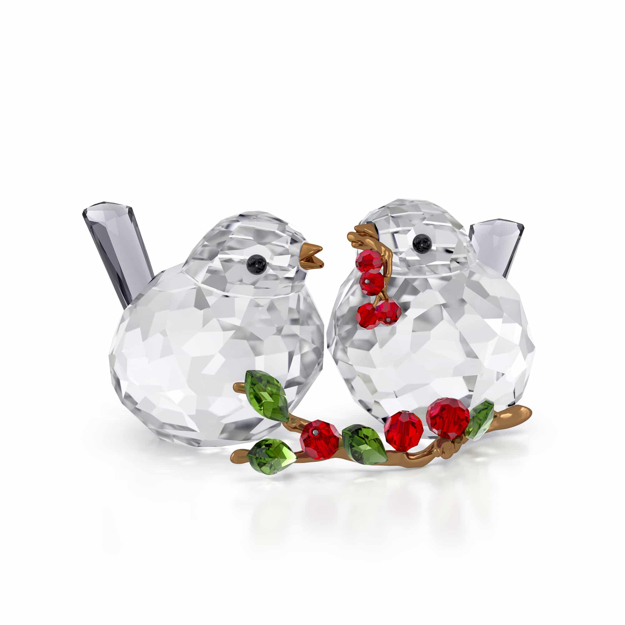 Swarovski Idyllia Bird Couple and Berries -Swarovski