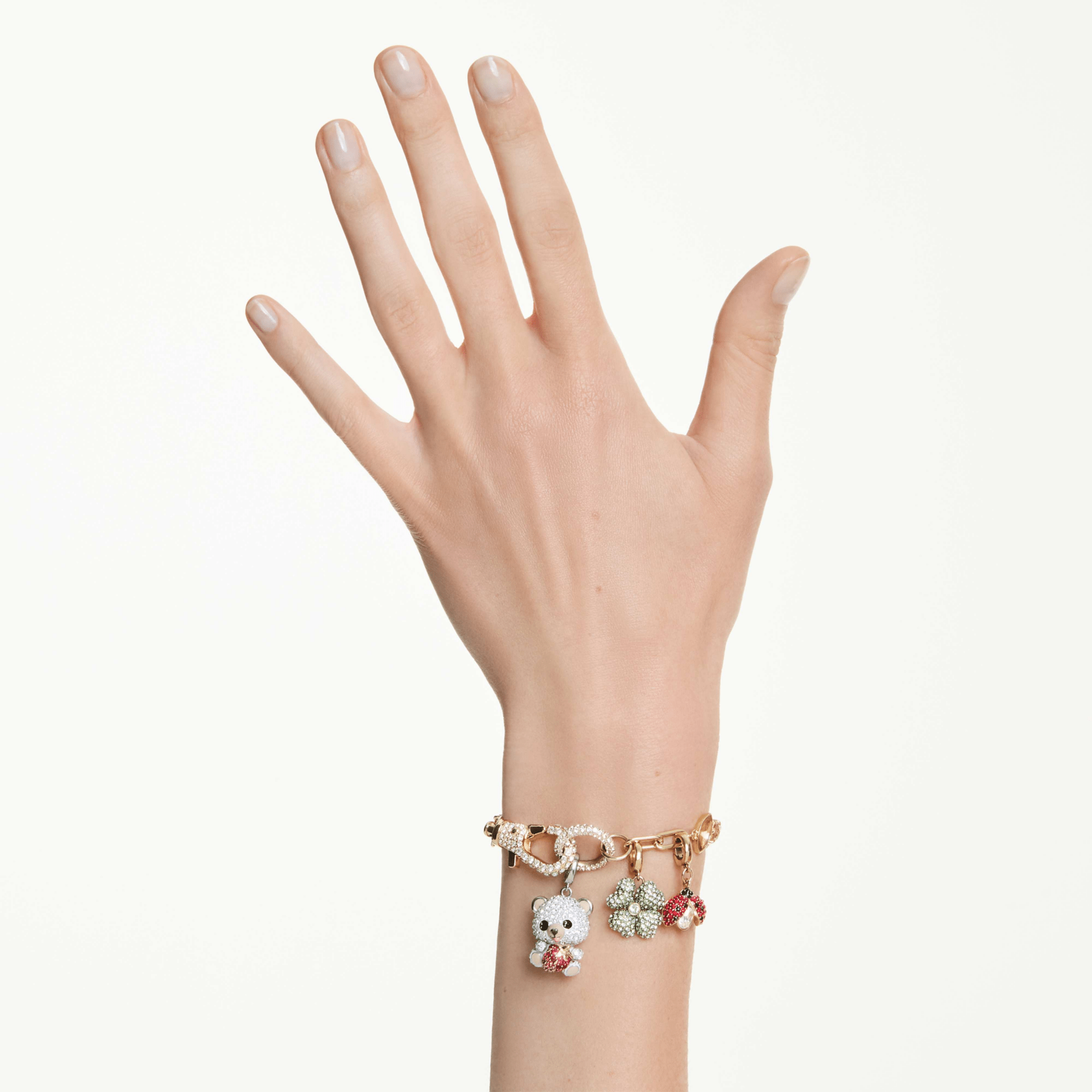 Swarovski Idyllia Bracelet, Mixed cuts, Mixed Motifs, Multicolored, Gold-tone plated -Swarovski