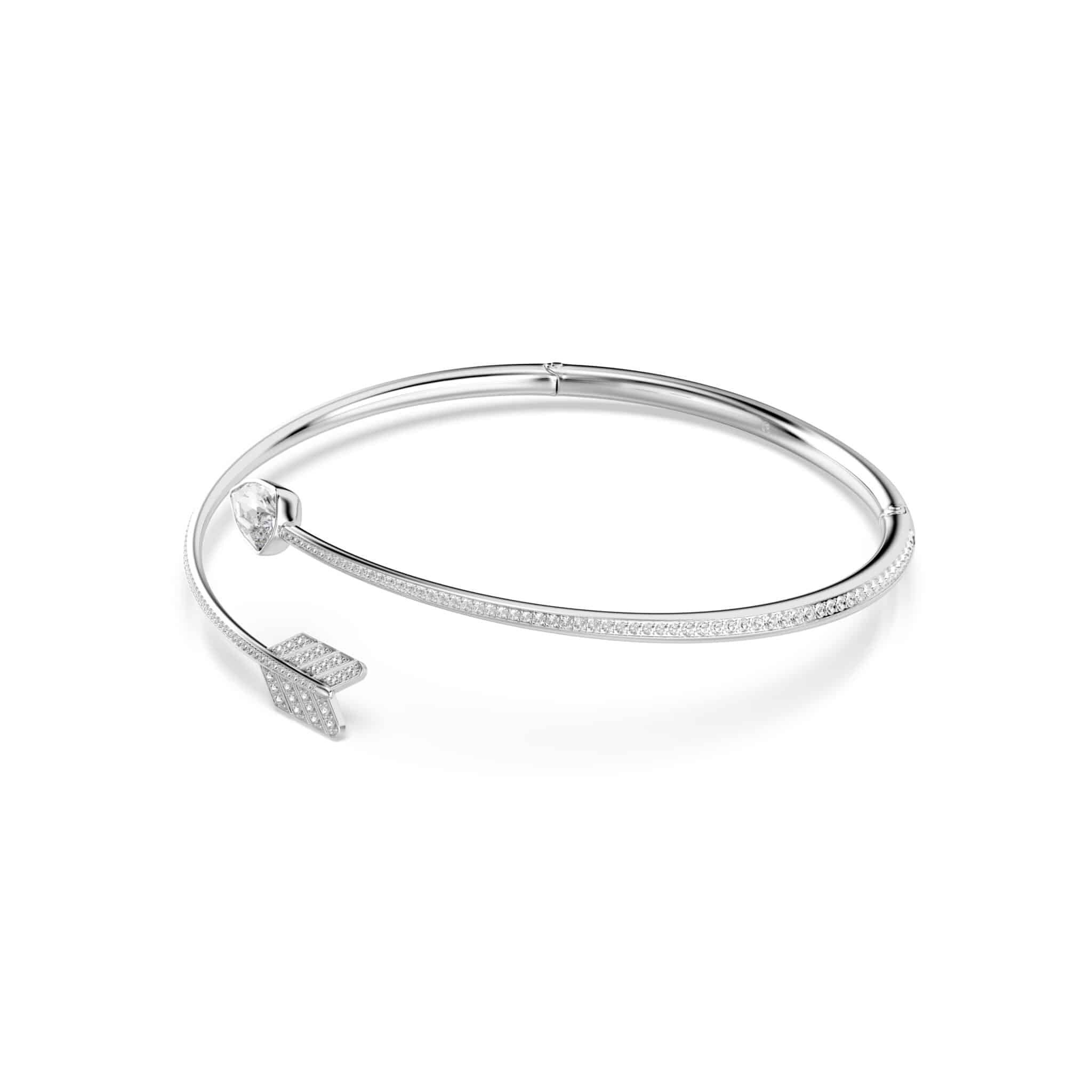 Swarovski Idyllia Choker, Mixed cuts, Arrow, White, Rhodium plated -Swarovski