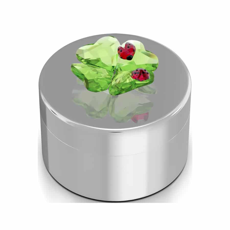 Swarovski Idyllia Clover and Ladybug Decorative Box -Swarovski