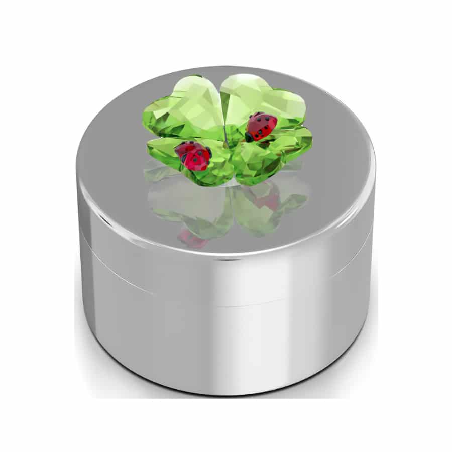Swarovski Idyllia Clover and Ladybug Decorative Box -Swarovski