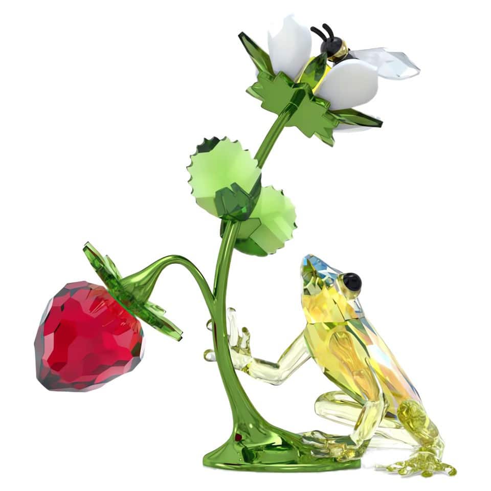 Swarovski Idyllia Frog, Bee and Strawberry -Swarovski
