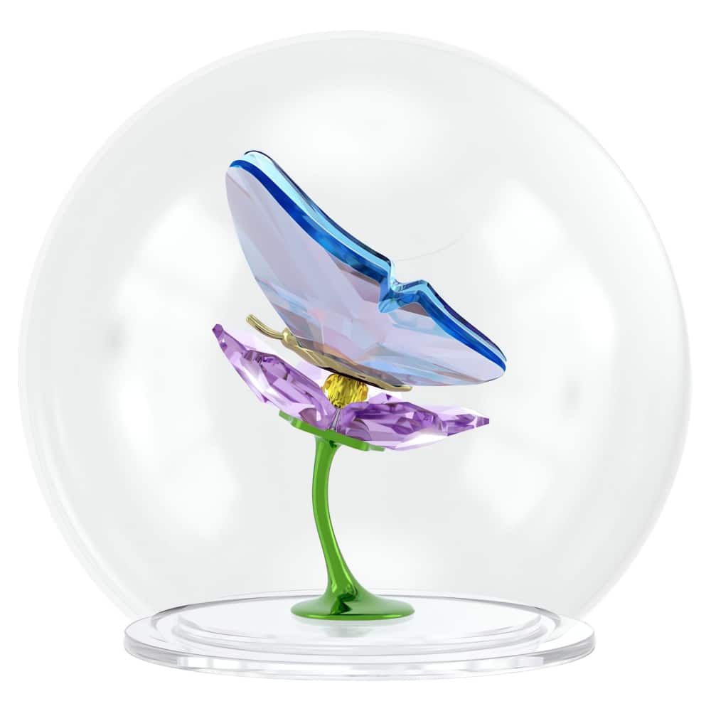 Swarovski Idyllia Glass Ball Butterfly and Flower -Swarovski