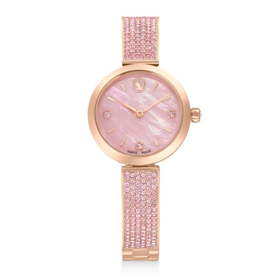 Swarovski Illumina Watch, Swiss Made, Crystal Bracelet, Pink, Rose Gold-tone Finish -Swarovski