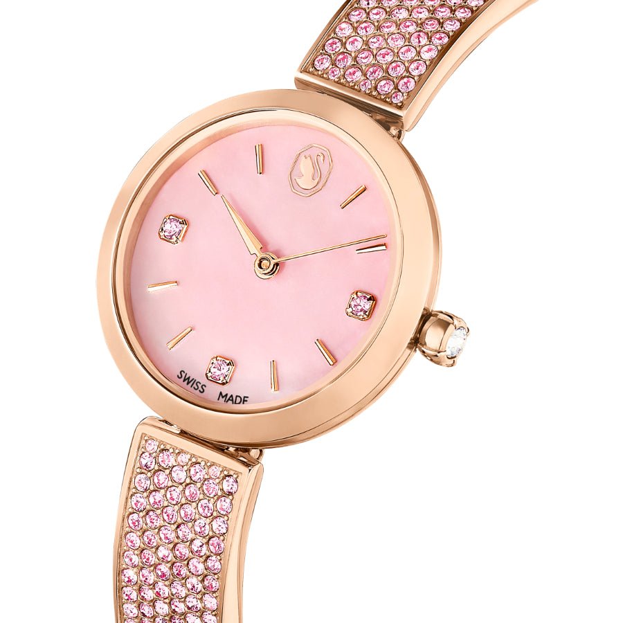 Swarovski Illumina Watch, Swiss Made, Crystal Bracelet, Pink, Rose Gold-tone Finish -Swarovski