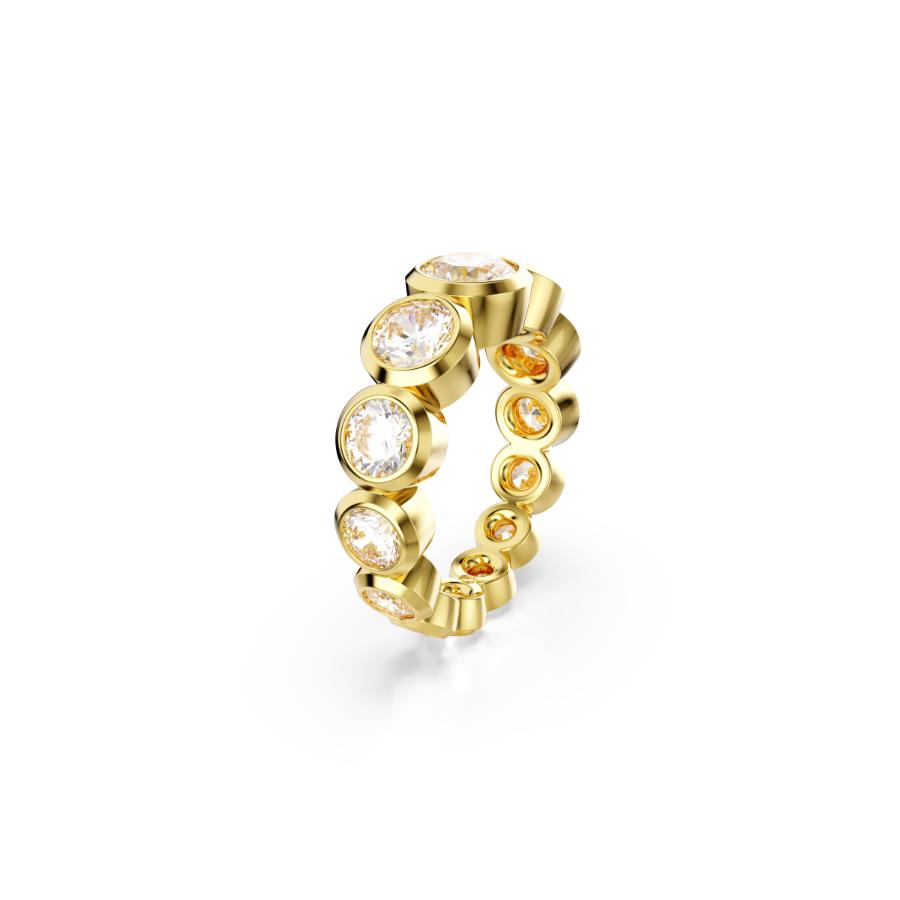 Swarovski Imber Ring, Mixed Round Cuts, White, Gold-tone Plated -Swarovski