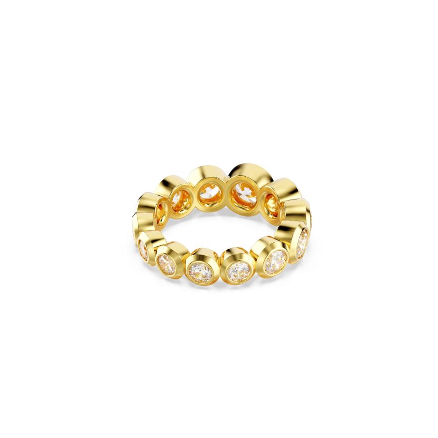 Swarovski Imber Ring, Mixed Round Cuts, White, Gold-tone Plated -Swarovski