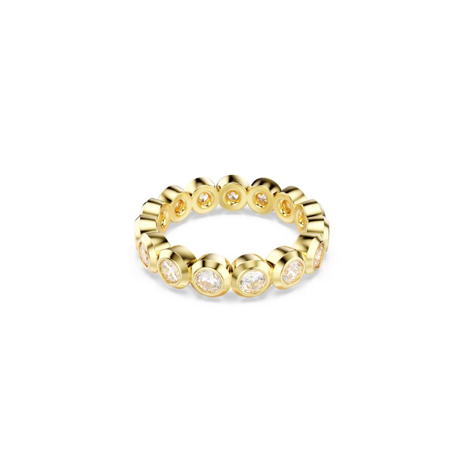 Swarovski Imber Ring, Round Cut, White, Gold-tone Plated -Swarovski