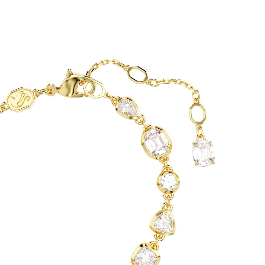 Swarovski Imber Tennis Bracelet, Mixed Cuts, White, Gold-tone Plated -Swarovski