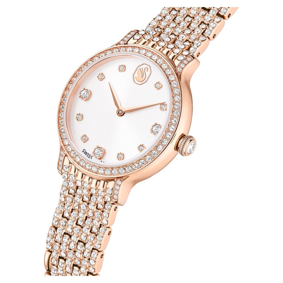 Swarovski Imber Watch, Swiss Made, Metal Bracelet, Rose gold tone, Rose gold-tone finish -Swarovski