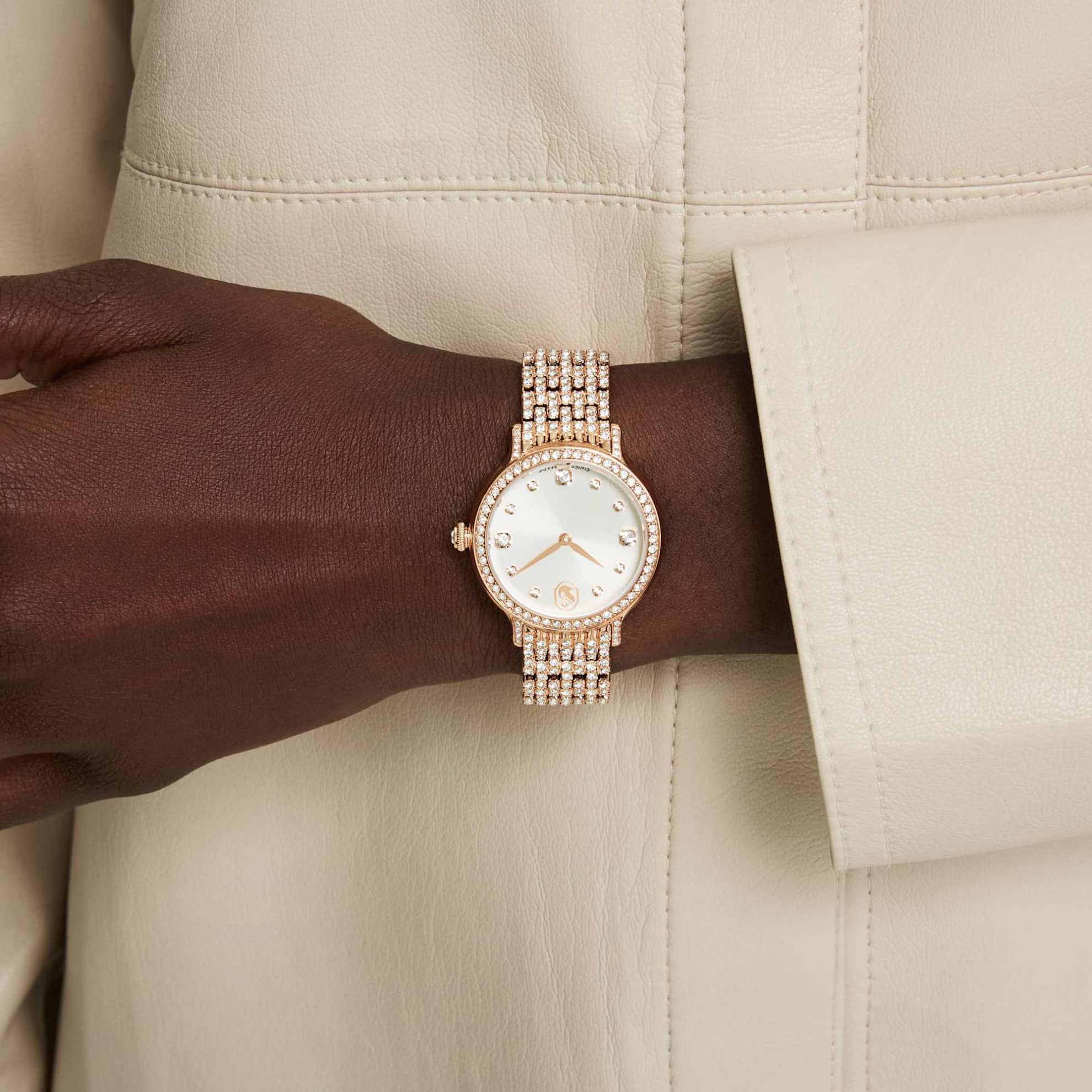 Swarovski Imber Watch, Swiss Made, Metal Bracelet, Rose gold tone, Rose gold-tone finish -Swarovski