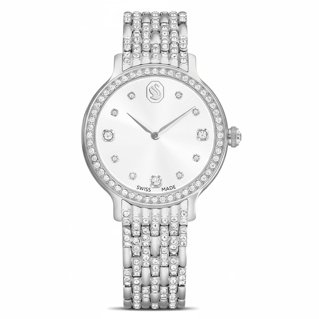 Swarovski Imber Watch Swiss Made, Metal Bracelet, Silver Tone, Stainless steel -Swarovski