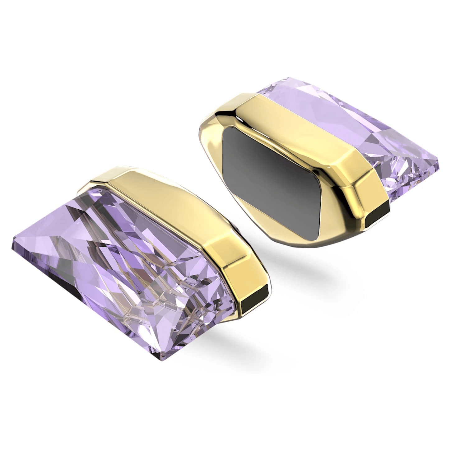 Swarovski Lucent Ear Cuff Single, Magnetic Closure, Purple, Gold-Tone Plated -Swarovski