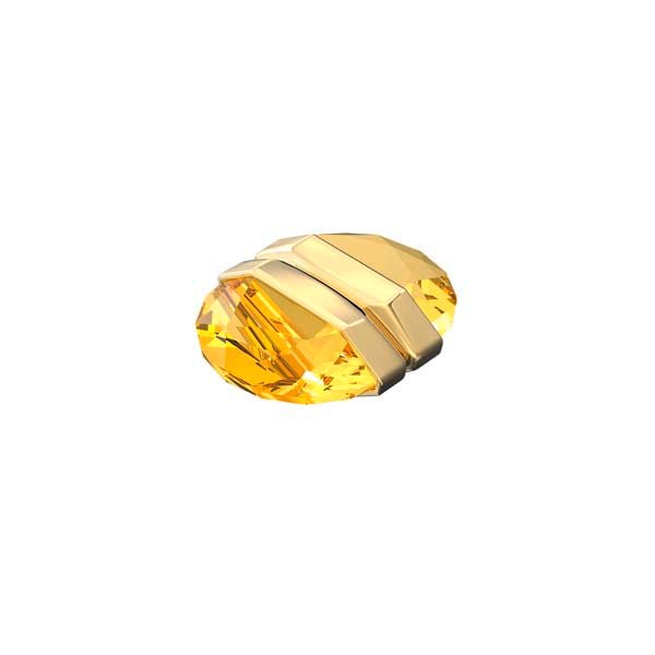 Swarovski Lucent Ear Cuff Single, Magnetic Closure, Yellow, Gold-Tone Plated -Swarovski