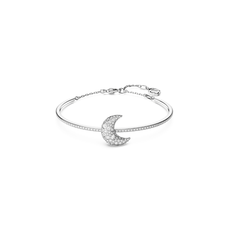Swarovski Luna Bangle Moon White Rhodium plated -Swarovski
