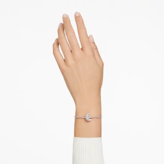 Swarovski Luna Bangle Moon White Rhodium plated -Swarovski