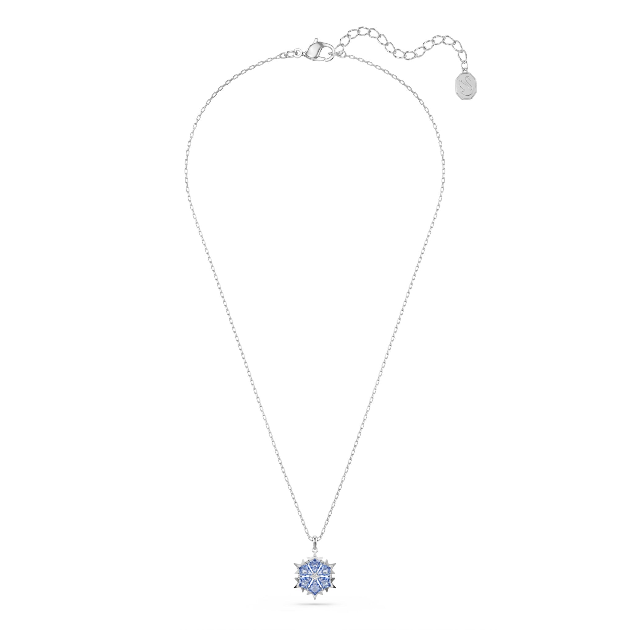 Swarovski Magic Pendant Small , Blue, Rhodium Plated -Swarovski