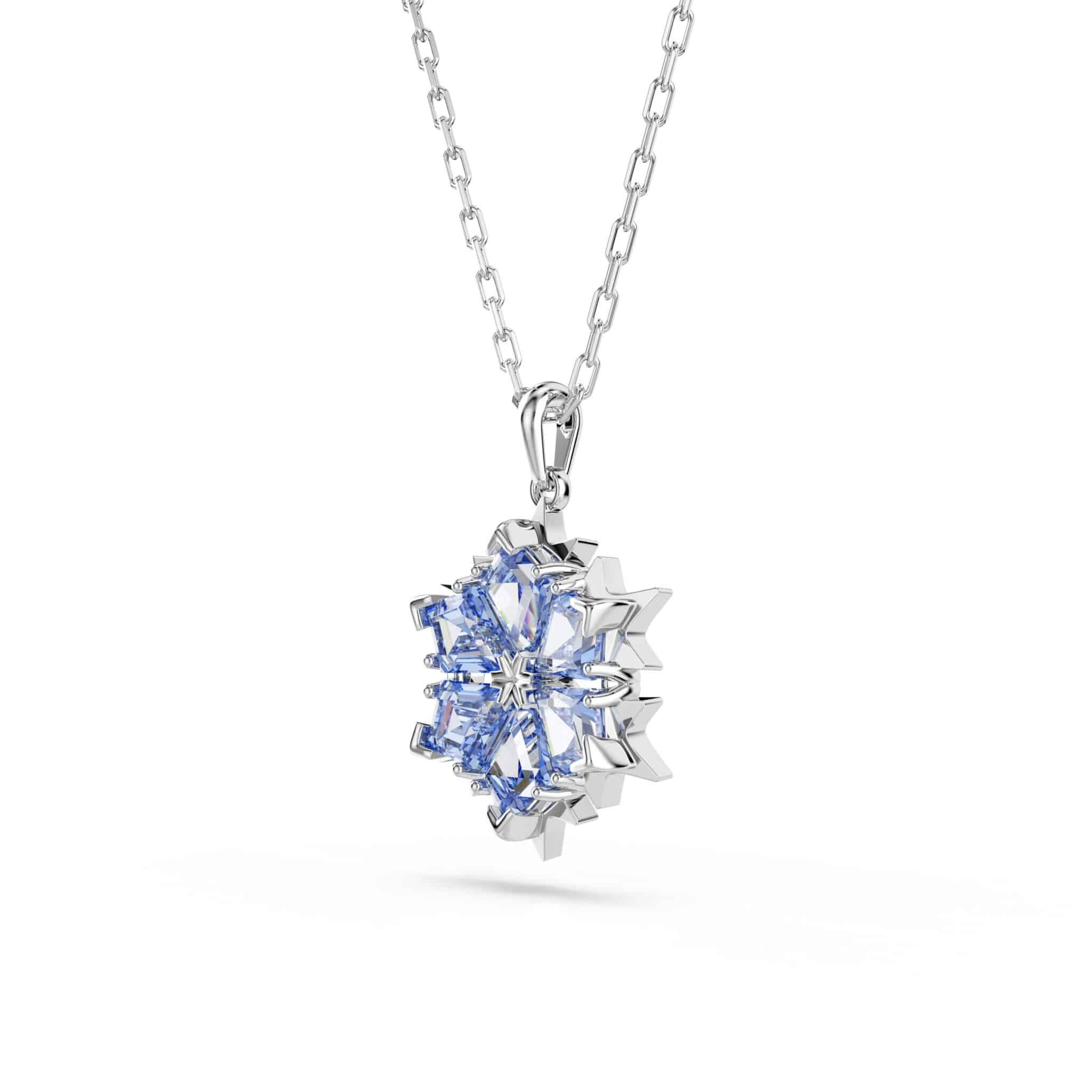 Swarovski Magic Pendant Small , Blue, Rhodium Plated -Swarovski