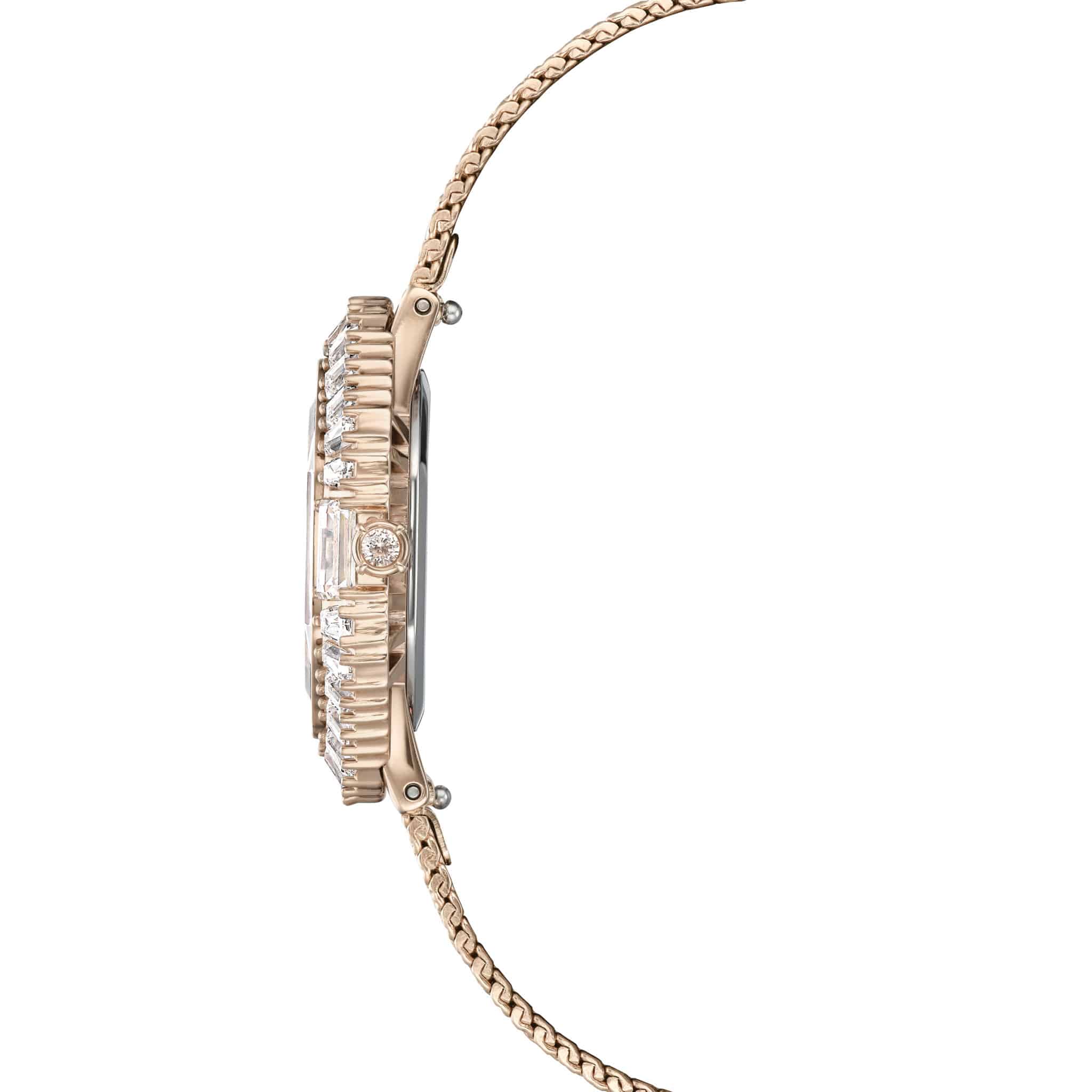 Swarovski Matrix Octagon Watch, Metal Bracelet, Gold tone, Champagne Gold-tone finish -Swarovski